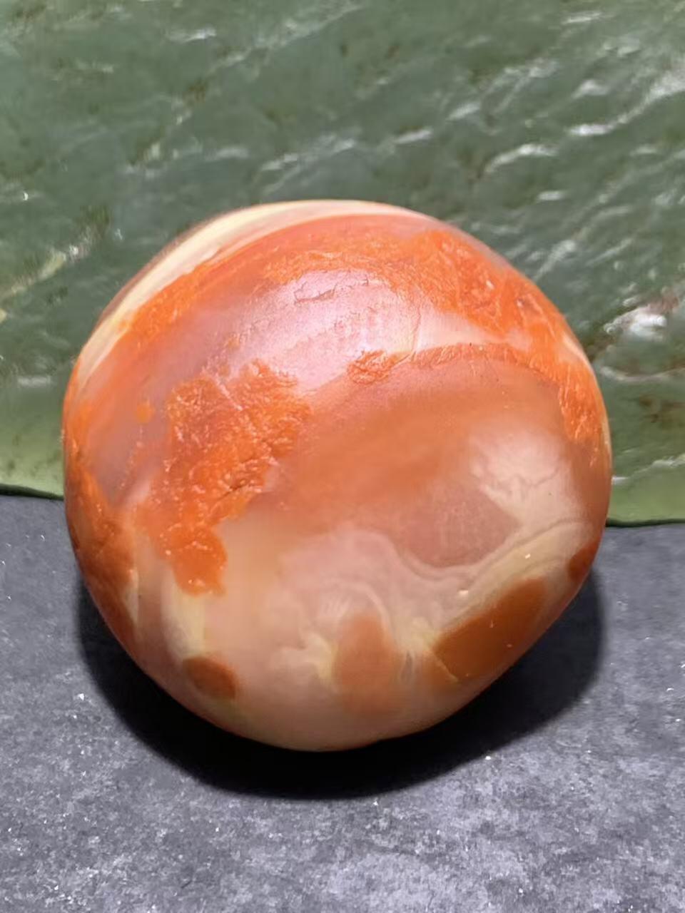 精美红白荔枝冻水冲籽川料南红玛瑙原石一颗