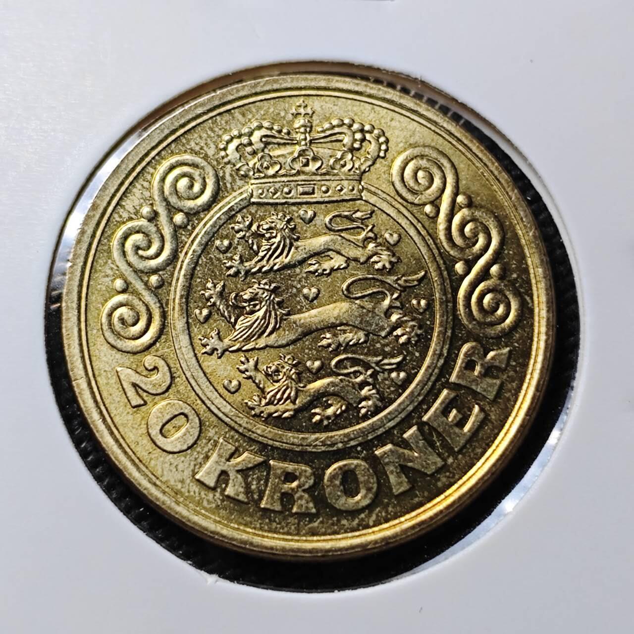 KK钱币收藏小铺 《套币 好品/批量散币专场》  2月预留时间 周末发货  1990丹麦20克朗 好品