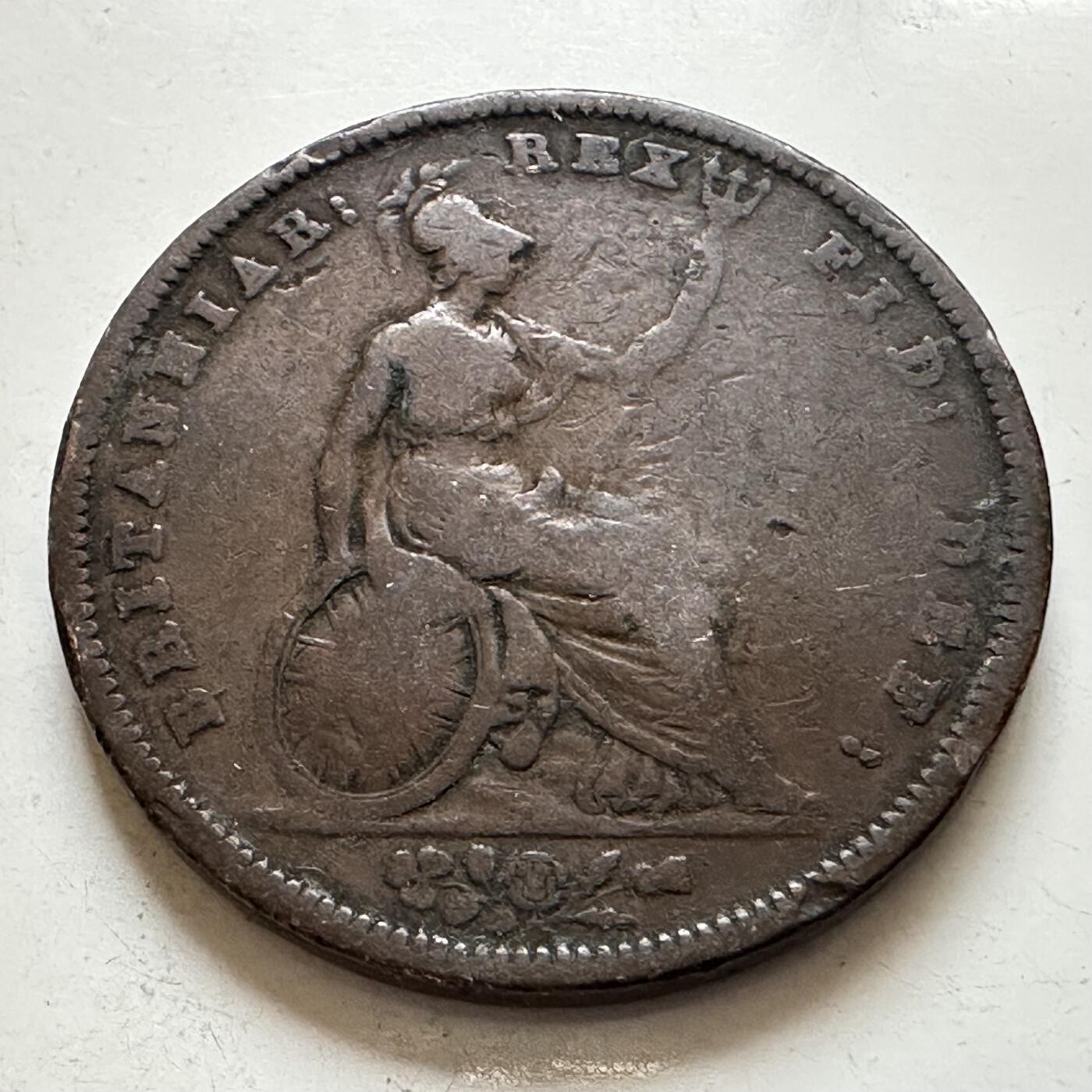 🌹外币初藏🌹🐯2026年第1场  每周二四六晚8️⃣点 接代拍 英国1831年威廉四世一便士 大铜币 b