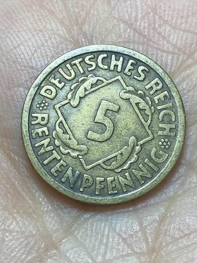 2026年第二场(总第一百七十一场）外国好品散币场(免佣金) - 德意志魏玛共和国1924年5芬尼(RENTEN地产抵押马克，A标柏林造)