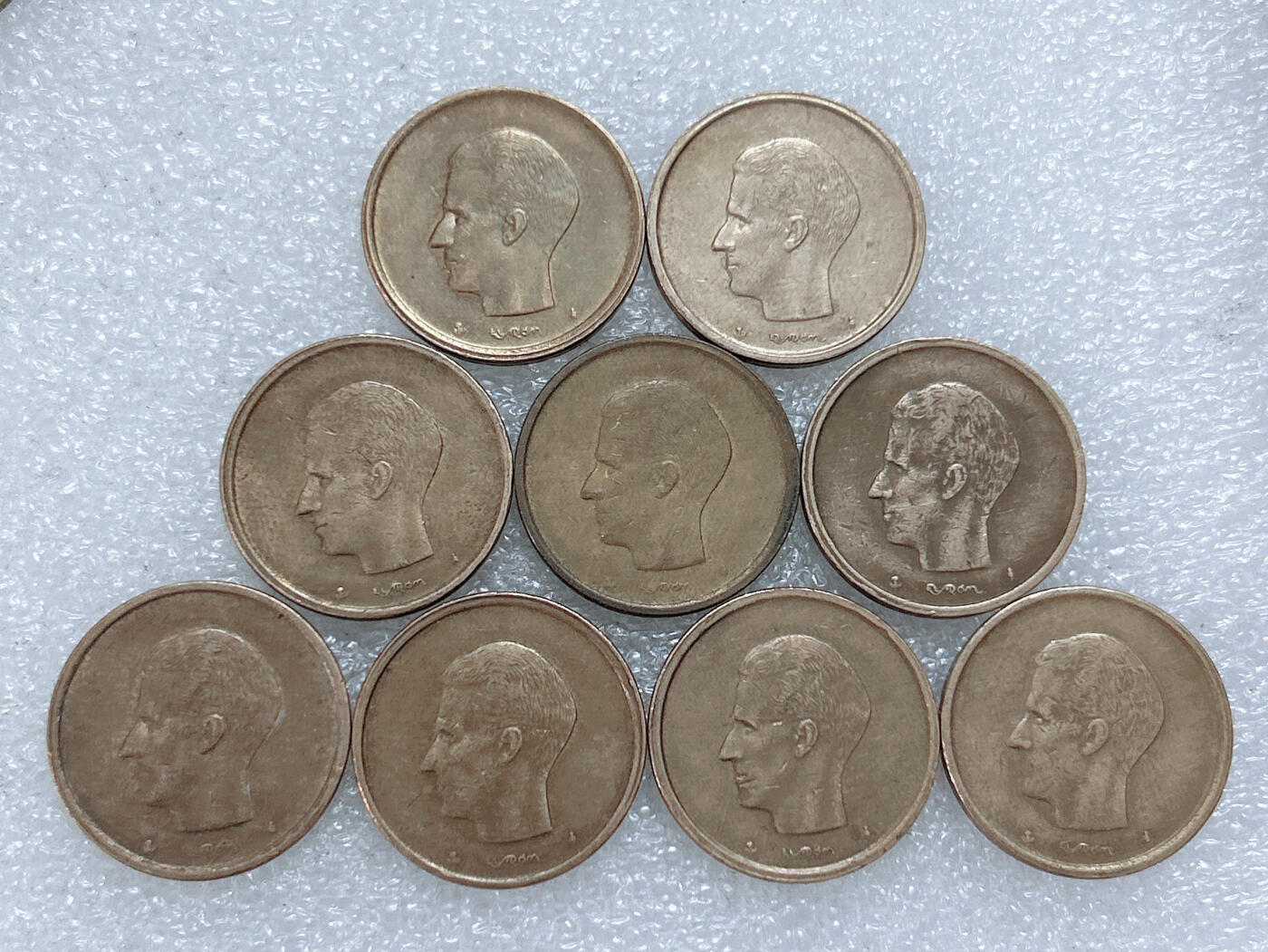 第一海外回流一元起拍收藏 散集专场  第285期 比利时20法郎硬币 9枚