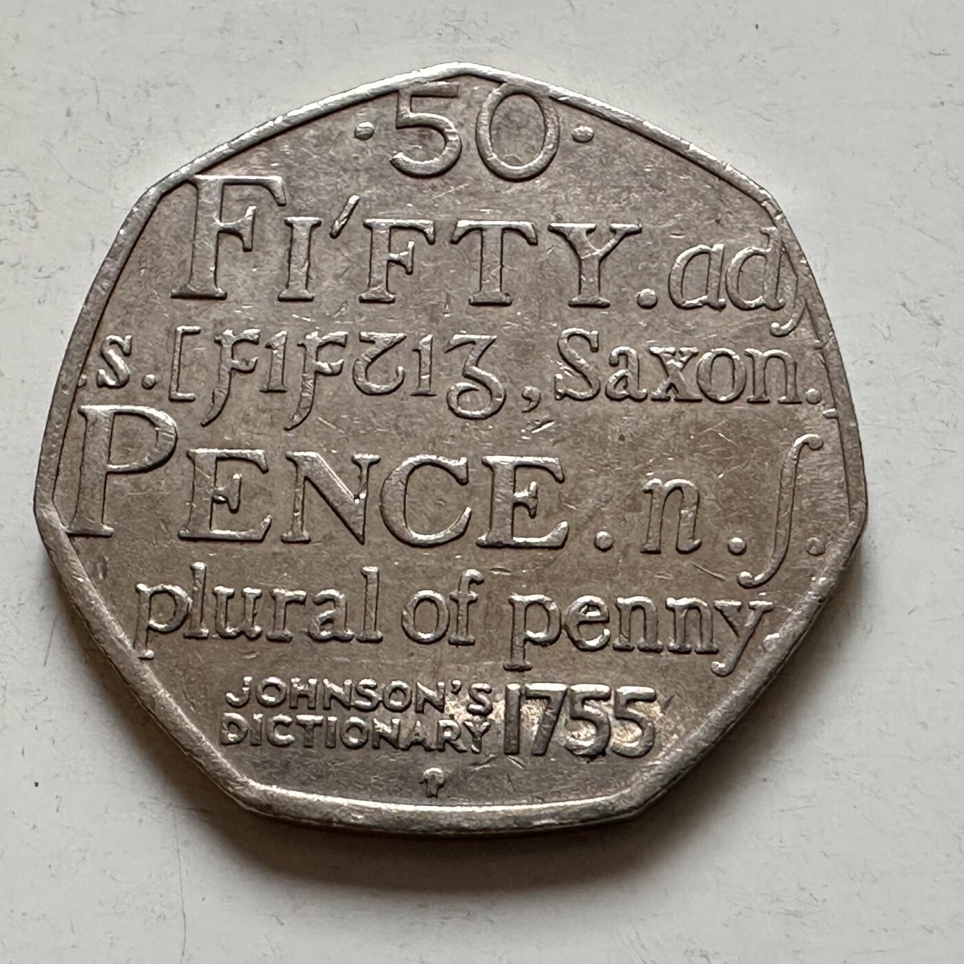 🌹外币初藏🌹🐯2026年第1场  每周二四六晚8️⃣点 接代拍 英国2005年50便士纪念币 b