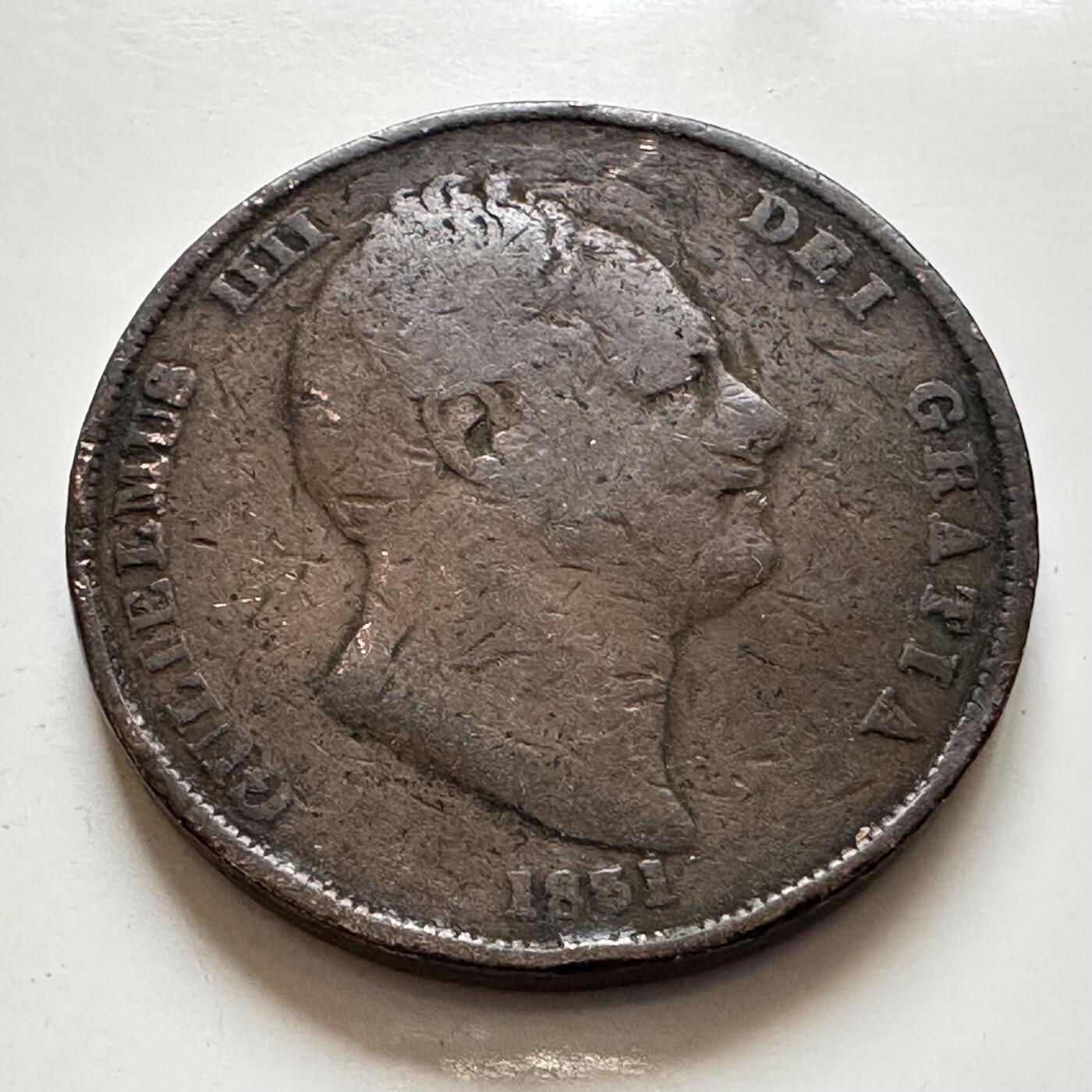 🌹外币初藏🌹🐯2026年第1场  每周二四六晚8️⃣点 接代拍 英国1831年威廉四世一便士 大铜币 c