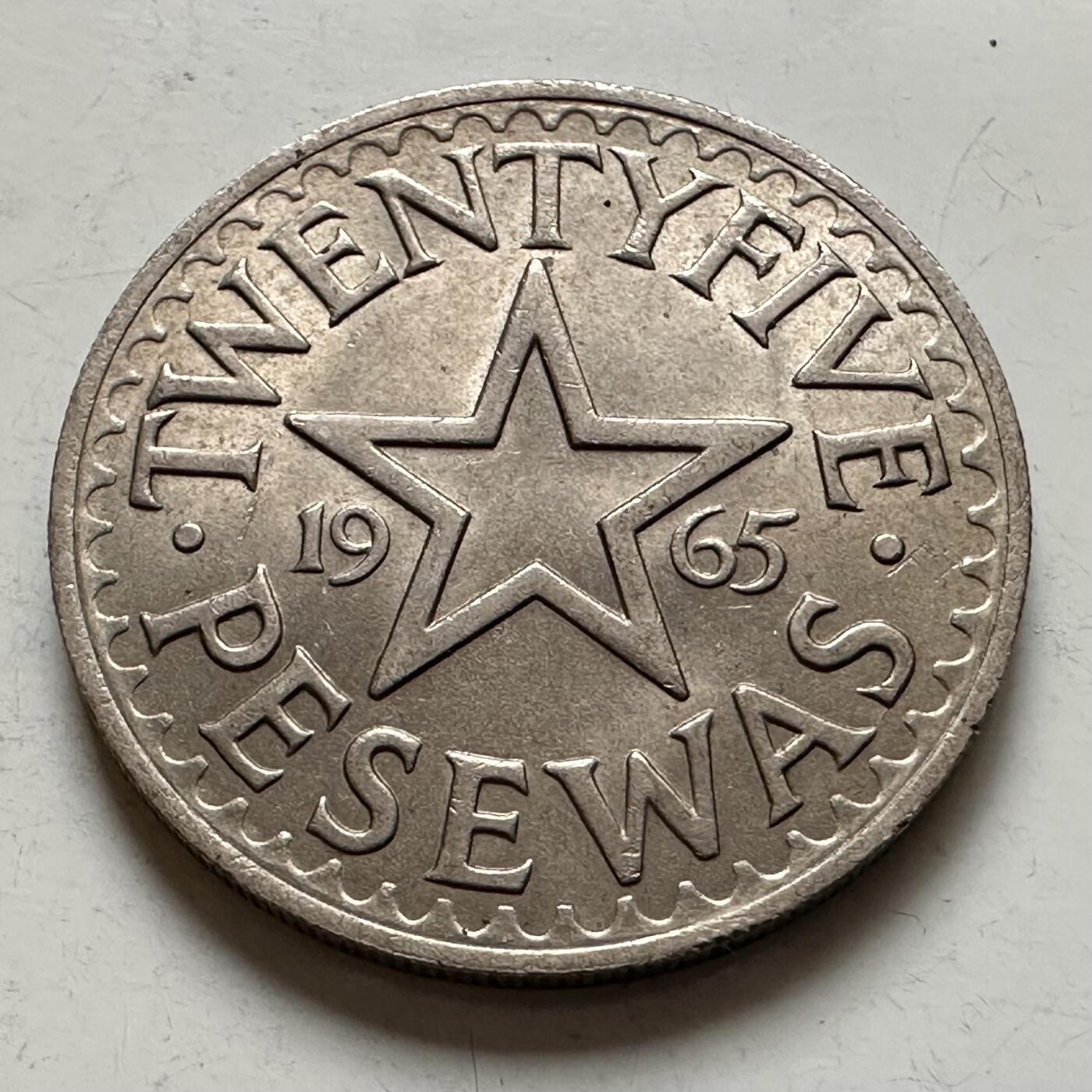 🌹外币初藏🌹🐯2026年第1场  每周二四六晚8️⃣点 接代拍 加纳1965年25比赛瓦