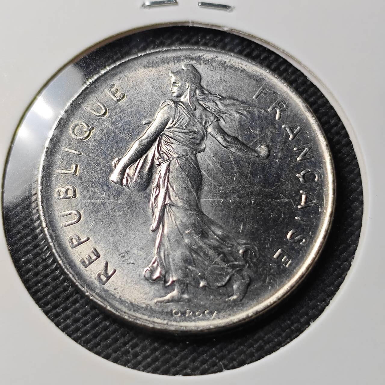 KK钱币收藏小铺 《套币 好品/批量散币专场》  2月预留时间 周末发货  1978法国5法郎 播种女神 好品