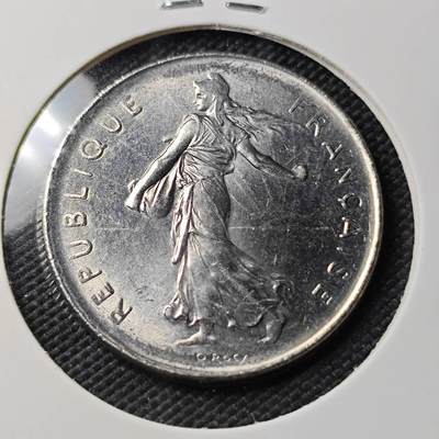 KK钱币收藏小铺 《套币 好品/批量散币专场》  2月预留时间 周末发货 -  1978法国5法郎 播种女神 好品