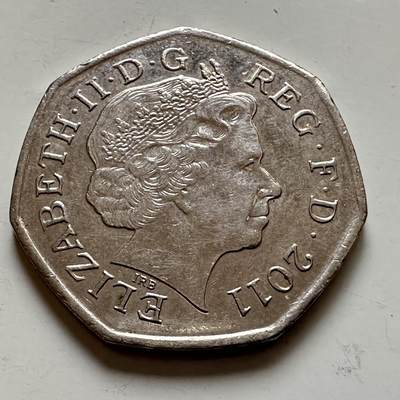 🌹外币初藏🌹🐯2026年第1场  每周二四六晚8️⃣点 接代拍 英国2011年50便士纪念币