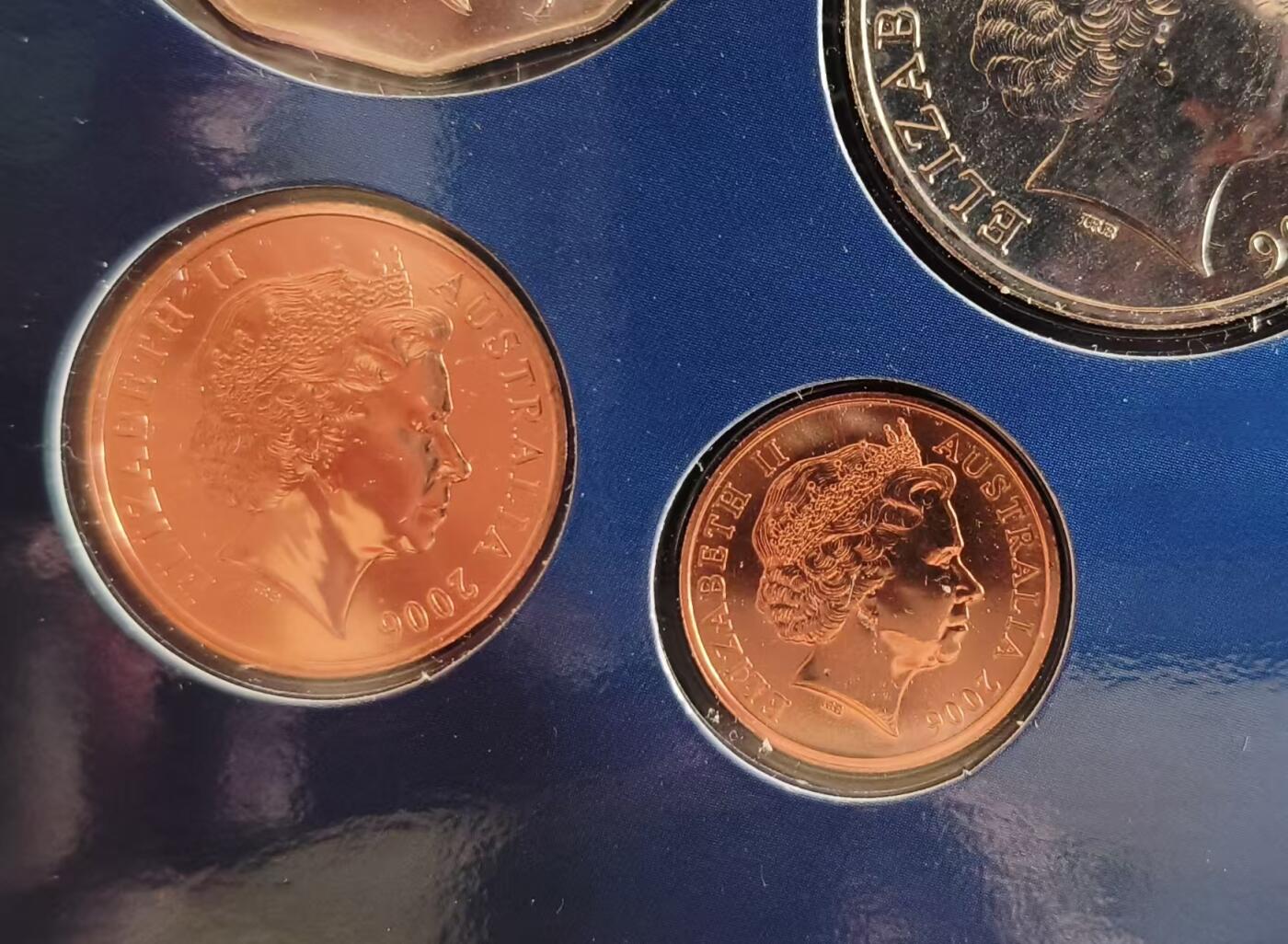 ❤️【币观天下】❤️ 第337期钱币拍卖- 2026.1.2周五晚上6点半场-长期征集拍品 澳大利亚2006年十进制40周年MS 老太婆头像的1分和2分只在只在这一年特别回归发行