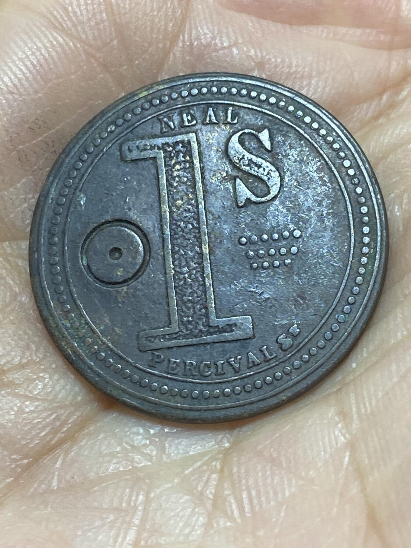 2026年第二场(总第一百七十一场）外国好品散币场(免佣金) 少见–英国🇬🇧1先令商业代币(伦敦西区科文特花园与格兰杰区域的商户代币)