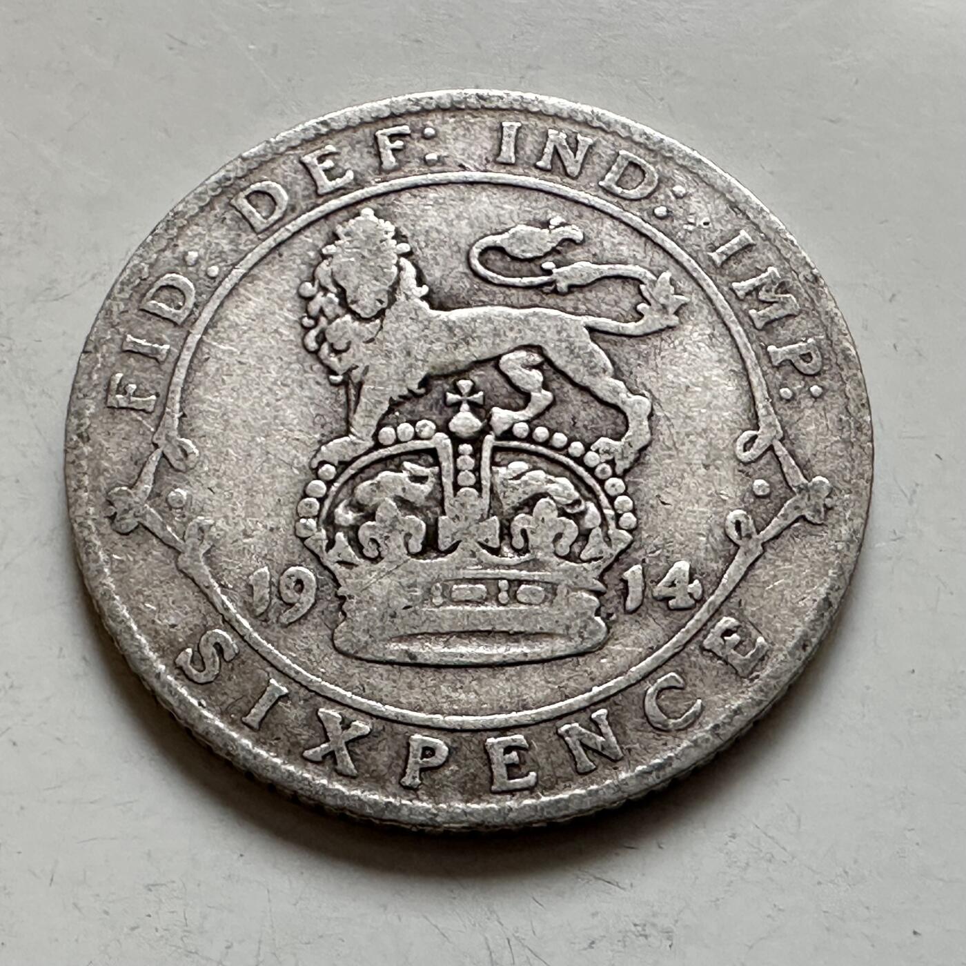 🌹外币初藏🌹🐯2026年第1场  每周二四六晚8️⃣点 接代拍 英国1914年6便士银币 高银