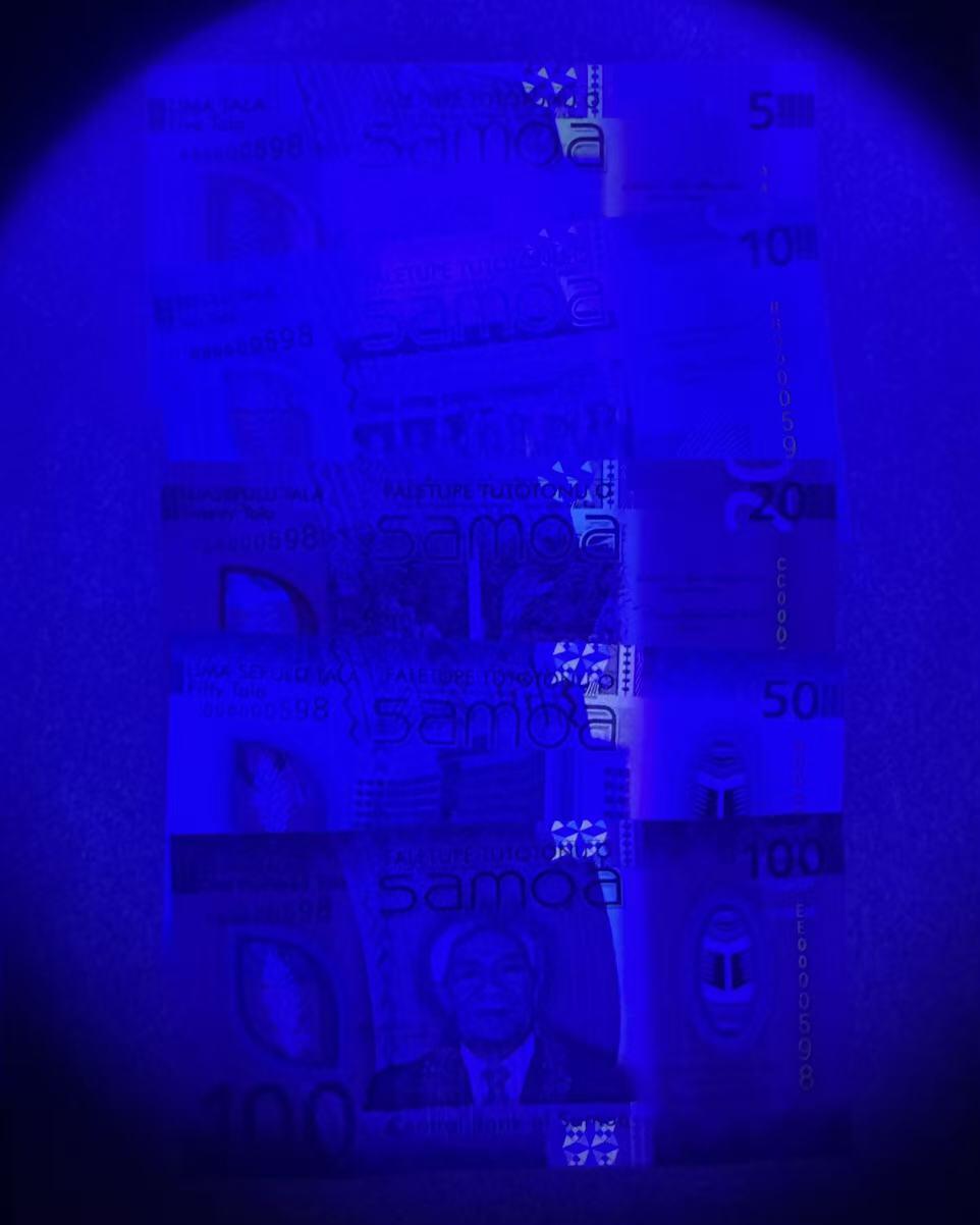 【Blue Auction】世界纸币精拍第770期——18级TOP拍卖/信誉/品质/专业/高效💫 【一组5张均首发冠598全同套】萨摩亚新版5-100塔拉 全新UNC