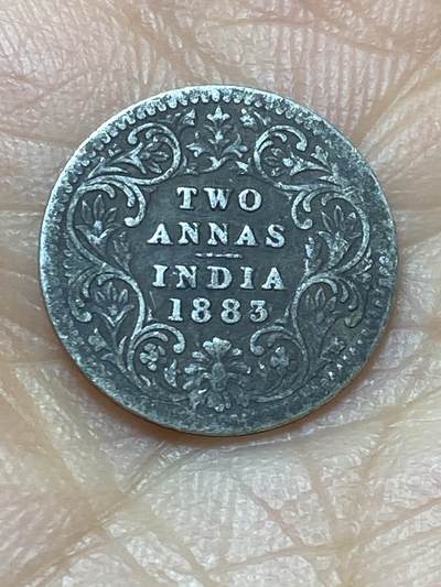 2026年第二场(总第一百七十一场）外国好品散币场(免佣金) - 英属印度1883年2安娜银币(维多利亚女王中年带冠，917高银)
