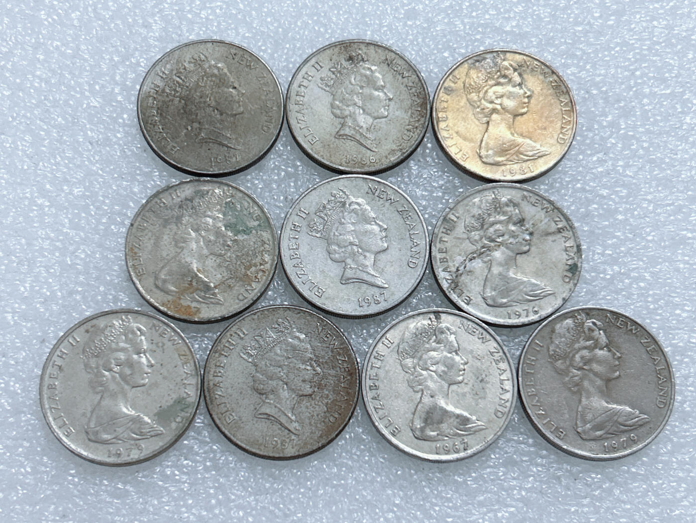 第一海外回流一元起拍收藏 散集专场  第285期 新西兰20分硬币 10枚