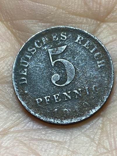 2026年第二场(总第一百七十一场）外国好品散币场(免佣金) - 德意志帝国1919年5芬尼铁币(一战德国战败至魏玛共和国过渡时期)