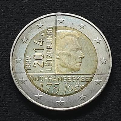 【全场包邮】纯粹捡漏拍490场（免费代拍第27场） - 卢森堡2014年2欧元独立175周年双色纪念币