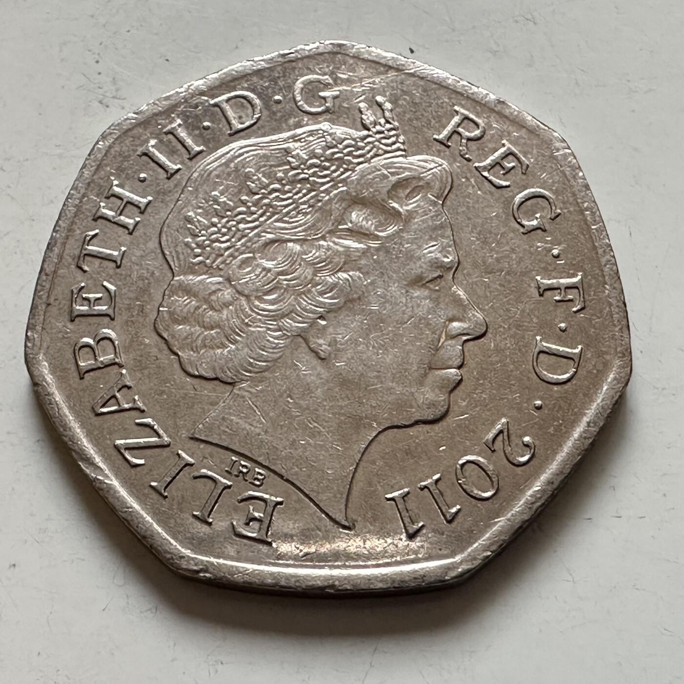 🌹外币初藏🌹🐯2026年第1场  每周二四六晚8️⃣点 接代拍 英国2011年50便士纪念币