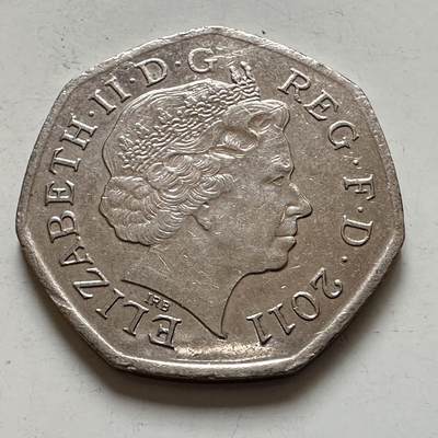 🌹外币初藏🌹🐯2026年第1场  每周二四六晚8️⃣点 接代拍 英国2011年50便士纪念币