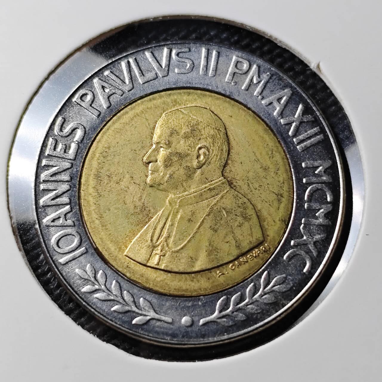 KK钱币收藏小铺 《套币 好品/批量散币专场》  2月预留时间 周末发货  梵蒂冈500里拉双色币 好品