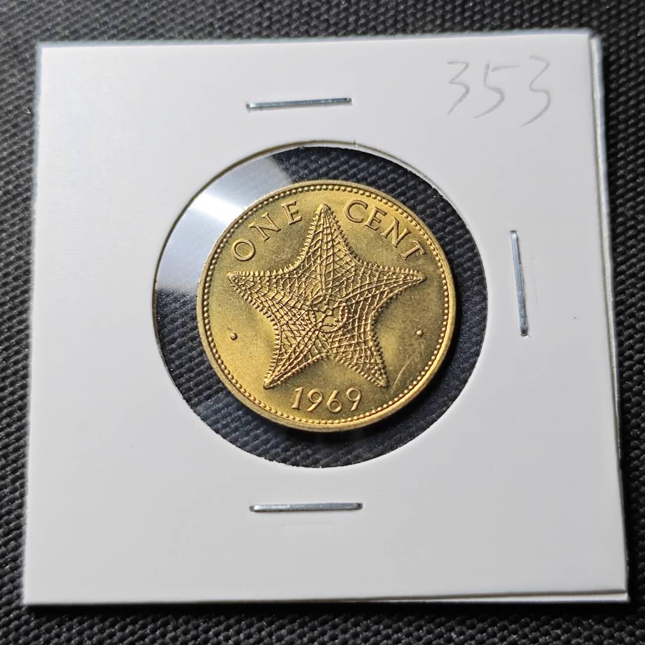 KK钱币收藏小铺 《套币 好品/批量散币专场》  2月预留时间 周末发货  1969巴哈马1分铜币 好品