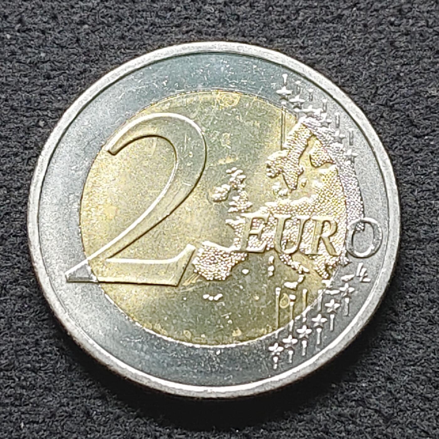 【全场包邮】纯粹捡漏拍490场（免费代拍第27场） 希腊2014年2欧元画家格列柯（多门尼科·狄奥托科普洛）逝世400周年双色纪念币