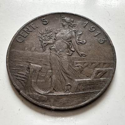 🌹外币初藏🌹🐯2026年第1场  每周二四六晚8️⃣点 接代拍 - 意大利1913年五分