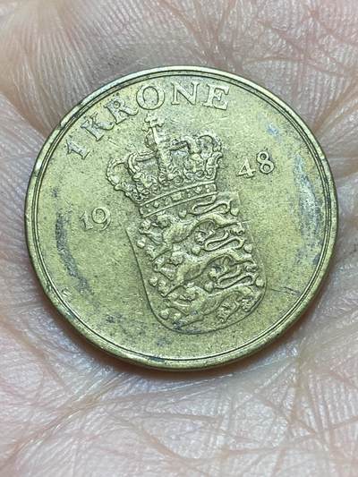 2026年第二场(总第一百七十一场）外国好品散币场(免佣金) - 丹麦🇩🇰1948年1克朗(弗雷德里克九世第一版，N; S版)