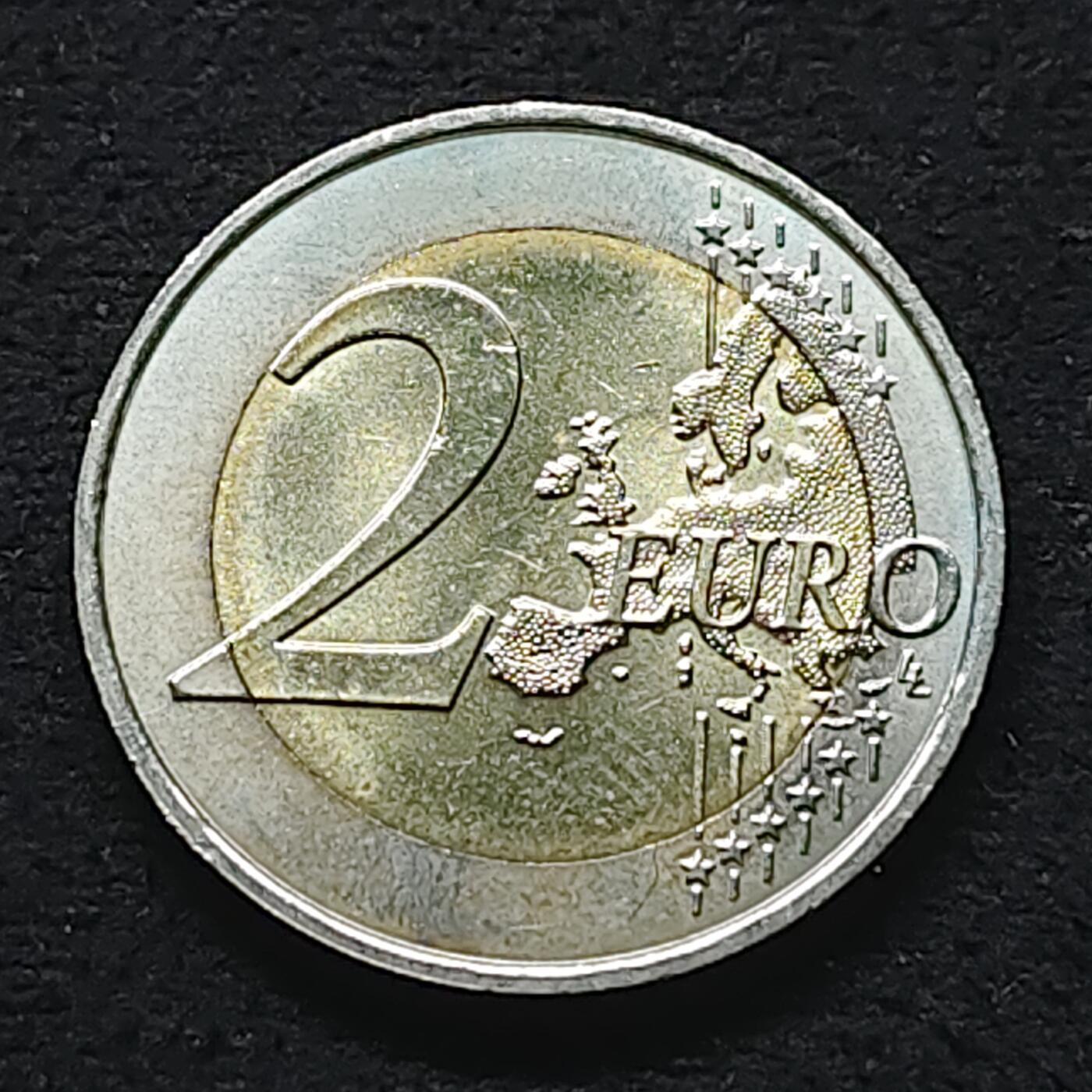 【全场包邮】纯粹捡漏拍490场（免费代拍第27场） 法国2014年2欧元世界艾滋病日双色纪念币