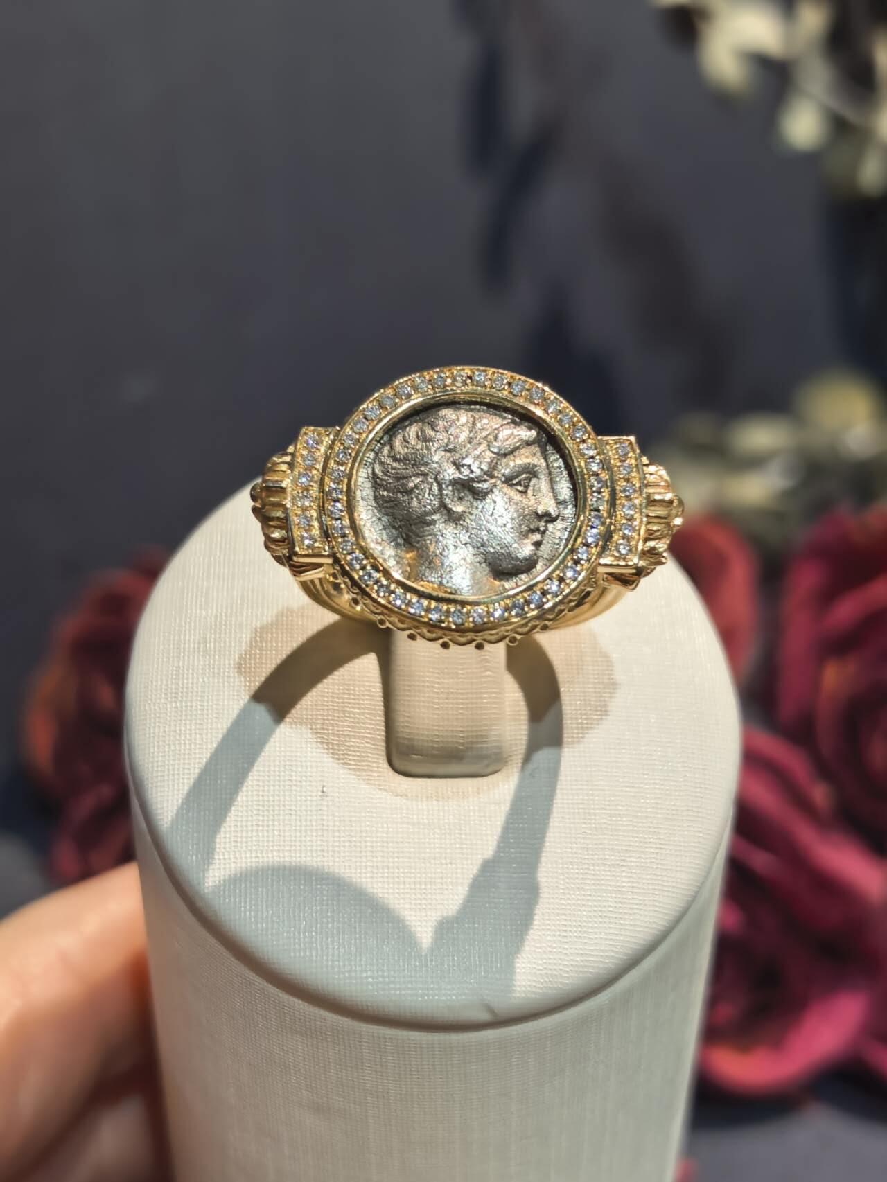 古希腊阿波罗古币戒指