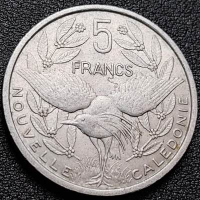 泉币菌-第158场-元旦欢乐场，开年第一场，新年快乐！（特修改截拍时间为23:30分） - 1952年 法属新碦里多尼亚5法郎铝制硬币 kagu鸟 光明丰谷女神 31.0毫米 3.7克