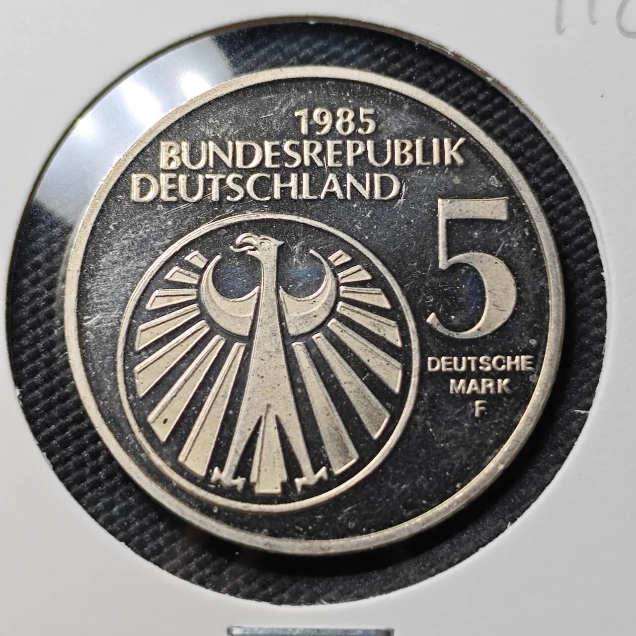 KK钱币收藏小铺 《套币 好品/批量散币专场》  2月预留时间 周末发货  1985德国5马克 精制纪念币