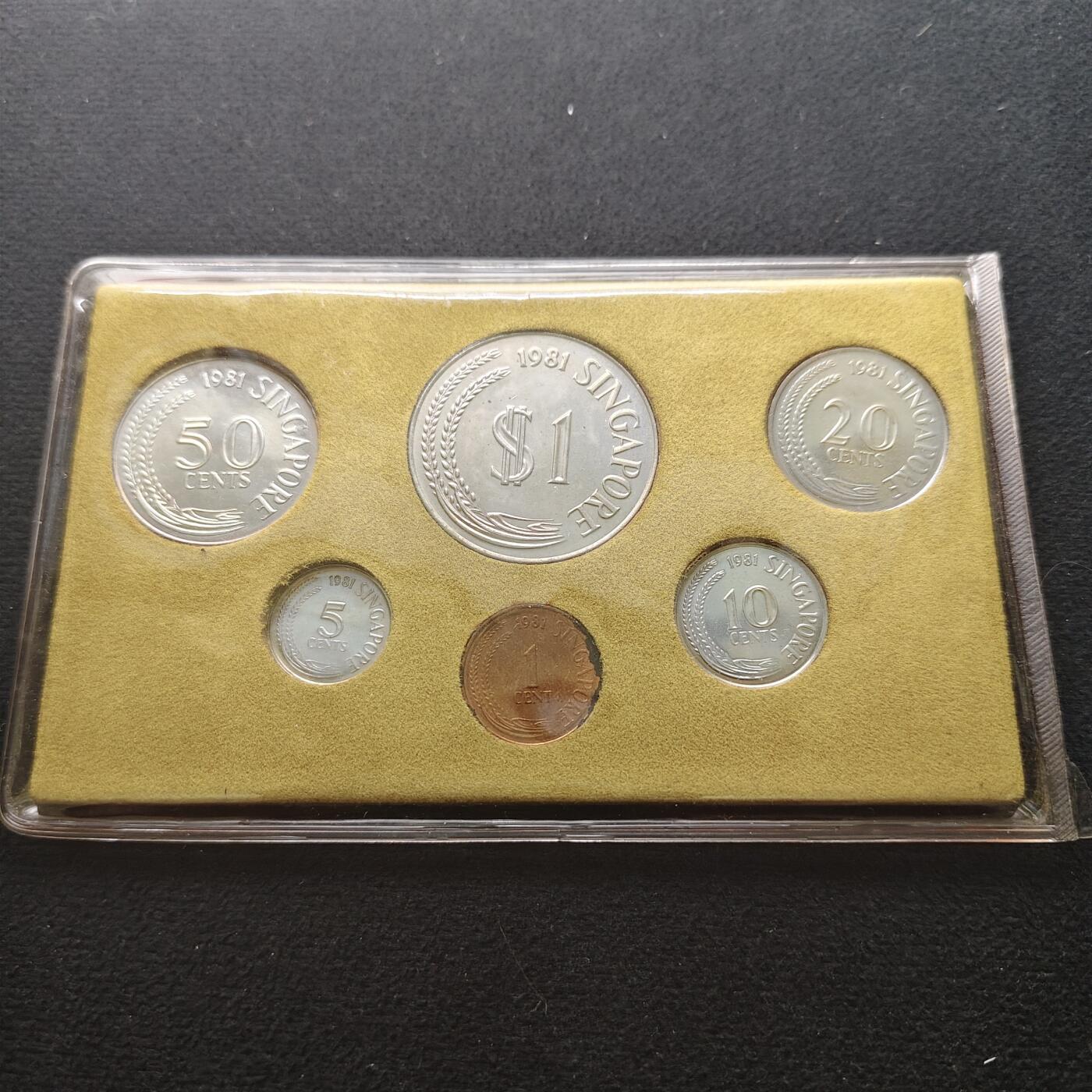 【全场包邮】纯粹捡漏拍490场（免费代拍第27场） 新加坡1981年首版动物版卡装6枚套币