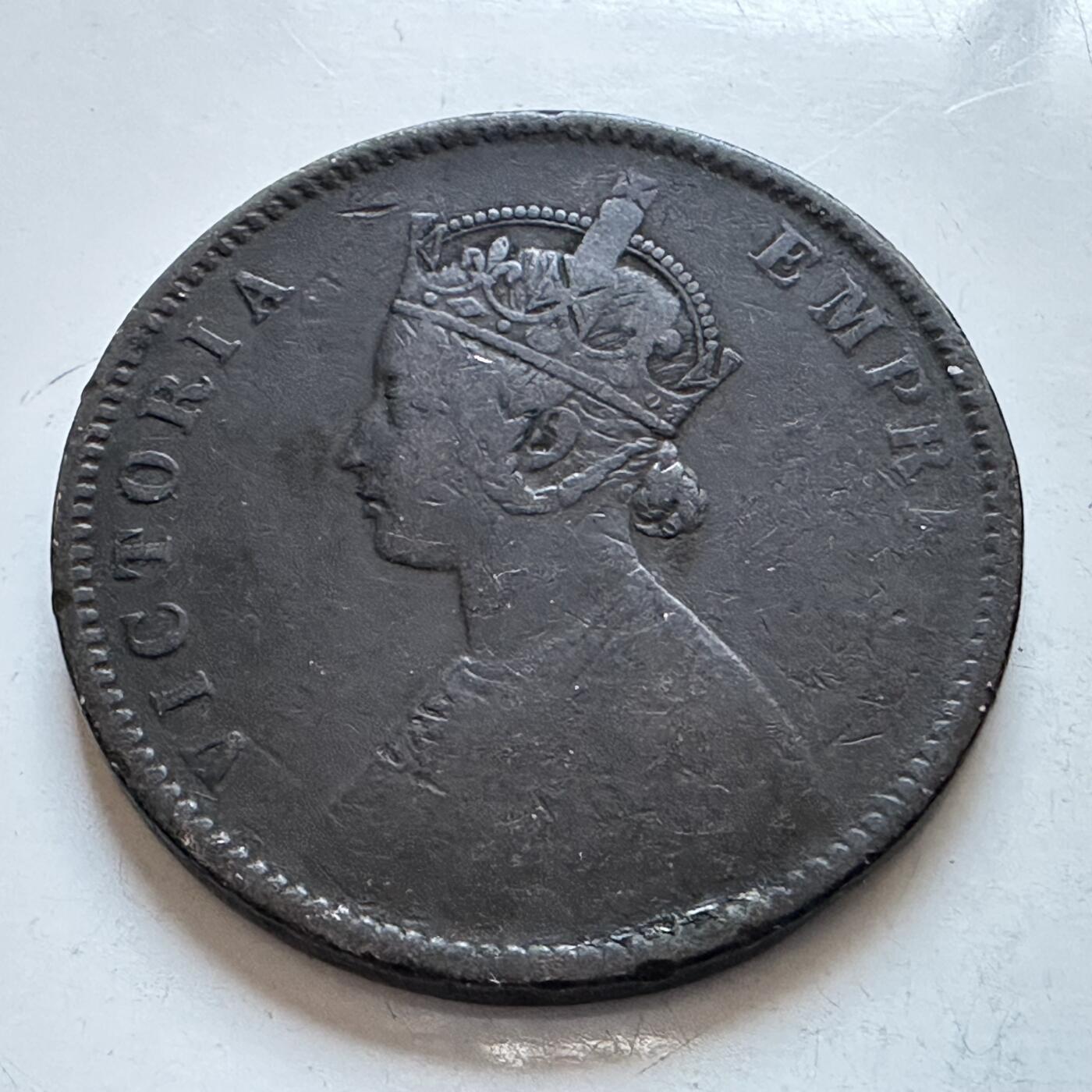 🌹外币初藏🌹🐯2026年第1场  每周二四六晚8️⃣点 接代拍 英属印度1877年1/2安娜