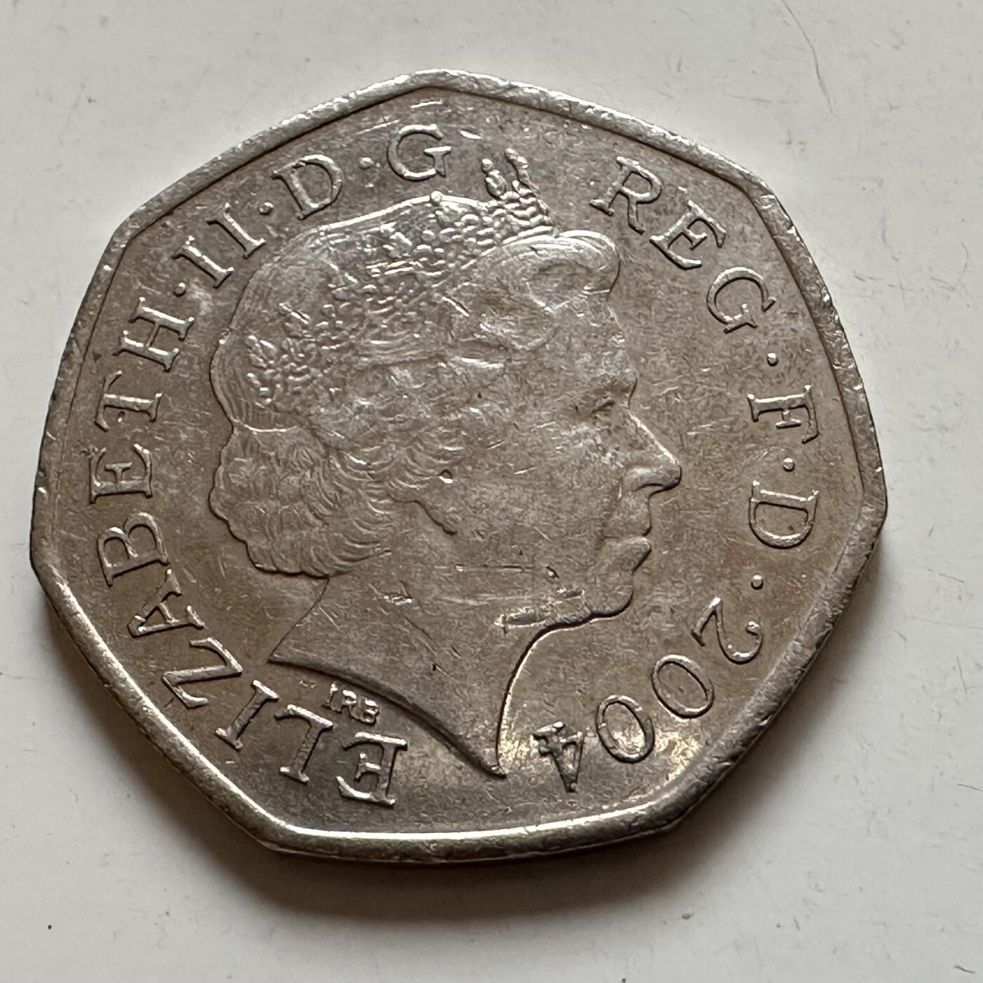 🌹外币初藏🌹🐯2026年第1场  每周二四六晚8️⃣点 接代拍 英国2004年50便士纪念币