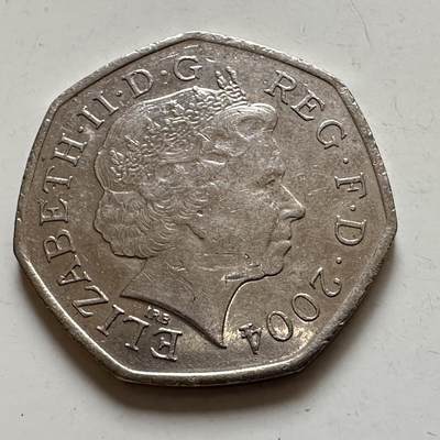 🌹外币初藏🌹🐯2026年第1场  每周二四六晚8️⃣点 接代拍 英国2004年50便士纪念币