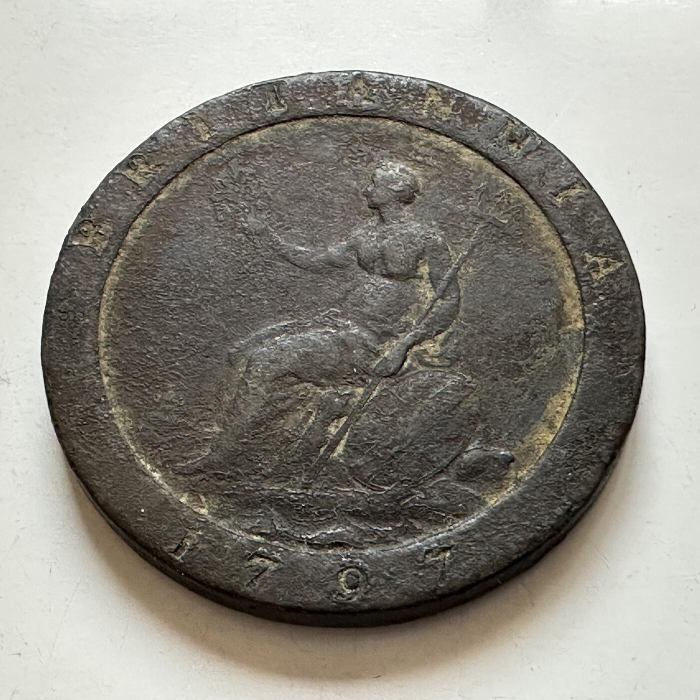 🌹外币初藏🌹🐯2026年第1场  每周二四六晚8️⃣点 接代拍 英国1797年乔治三世一便士 大车轮