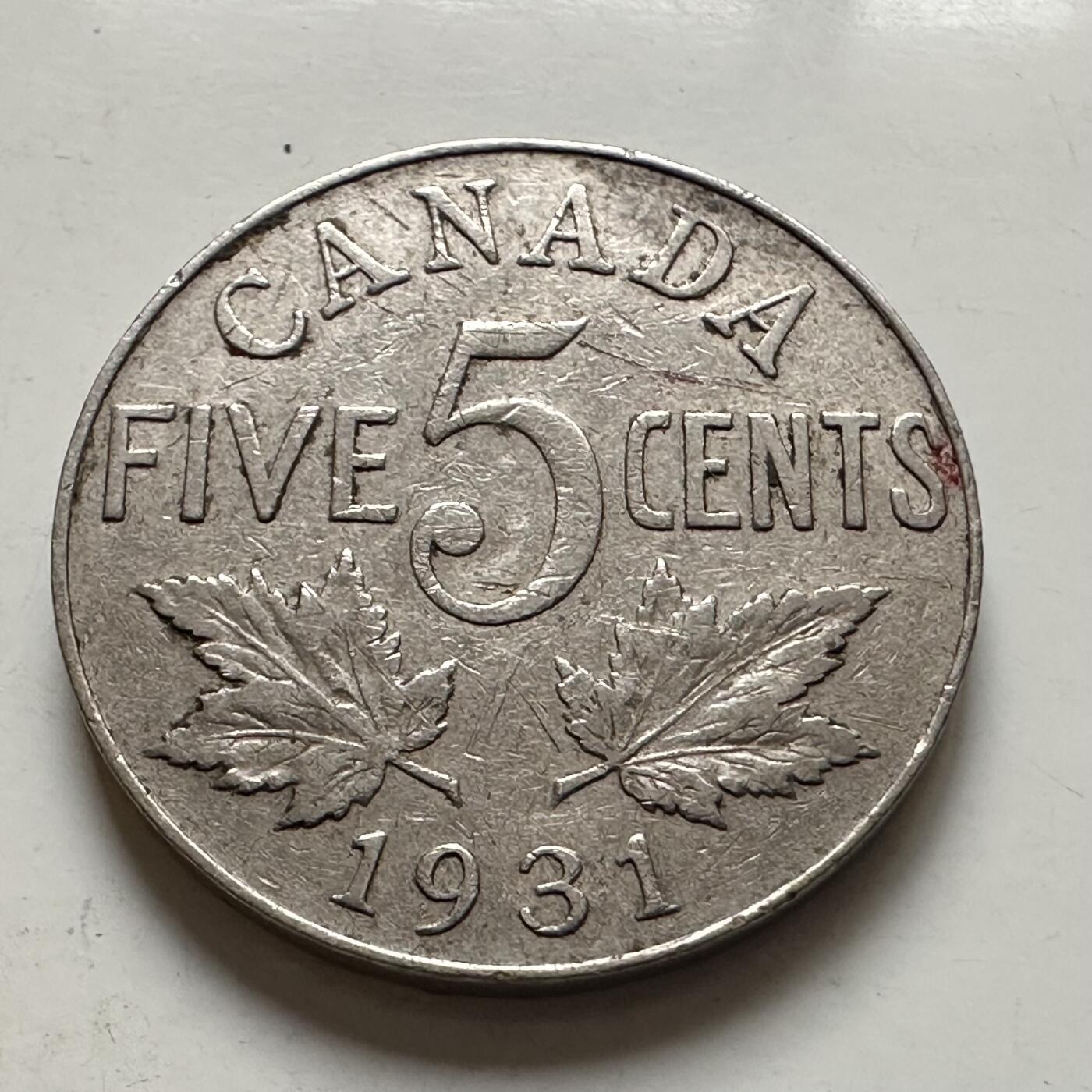 🌹外币初藏🌹🐯2026年第1场  每周二四六晚8️⃣点 接代拍 加拿大1931年五分