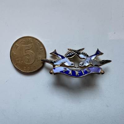 🌹外币初藏🌹🐯2026年第1场  每周二四六晚8️⃣点 接代拍 - 法国巴黎双飞燕胸针 珐琅工艺