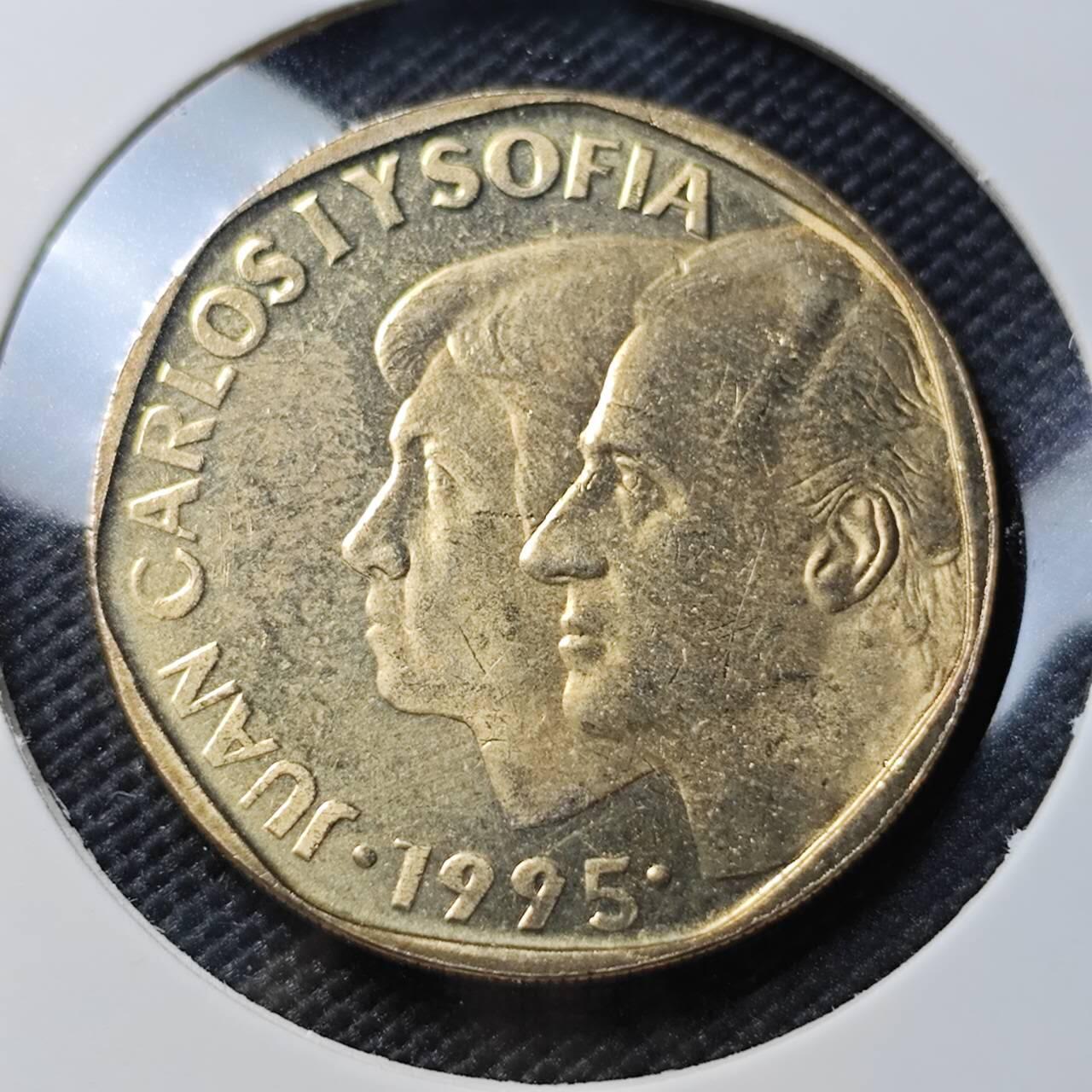 KK钱币收藏小铺 《套币 好品/批量散币专场》  2月预留时间 周末发货  1995西班牙500比塞塔 好品 末年带数字