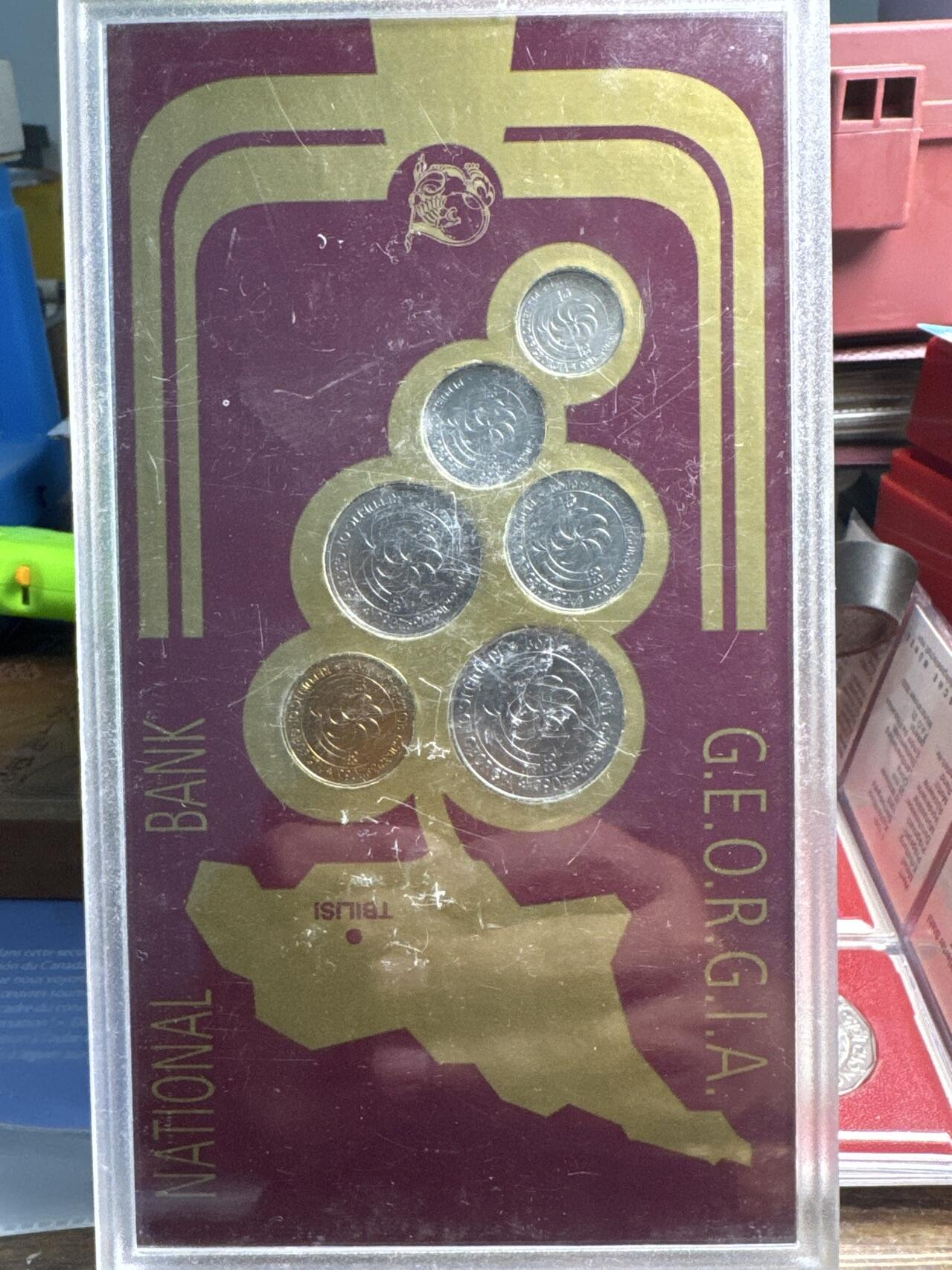 ❤️【币观天下】❤️ 第337期钱币拍卖- 2026.1.2周五晚上6点半场-长期征集拍品 格鲁吉亚1993年国家银行官方MS流通套币