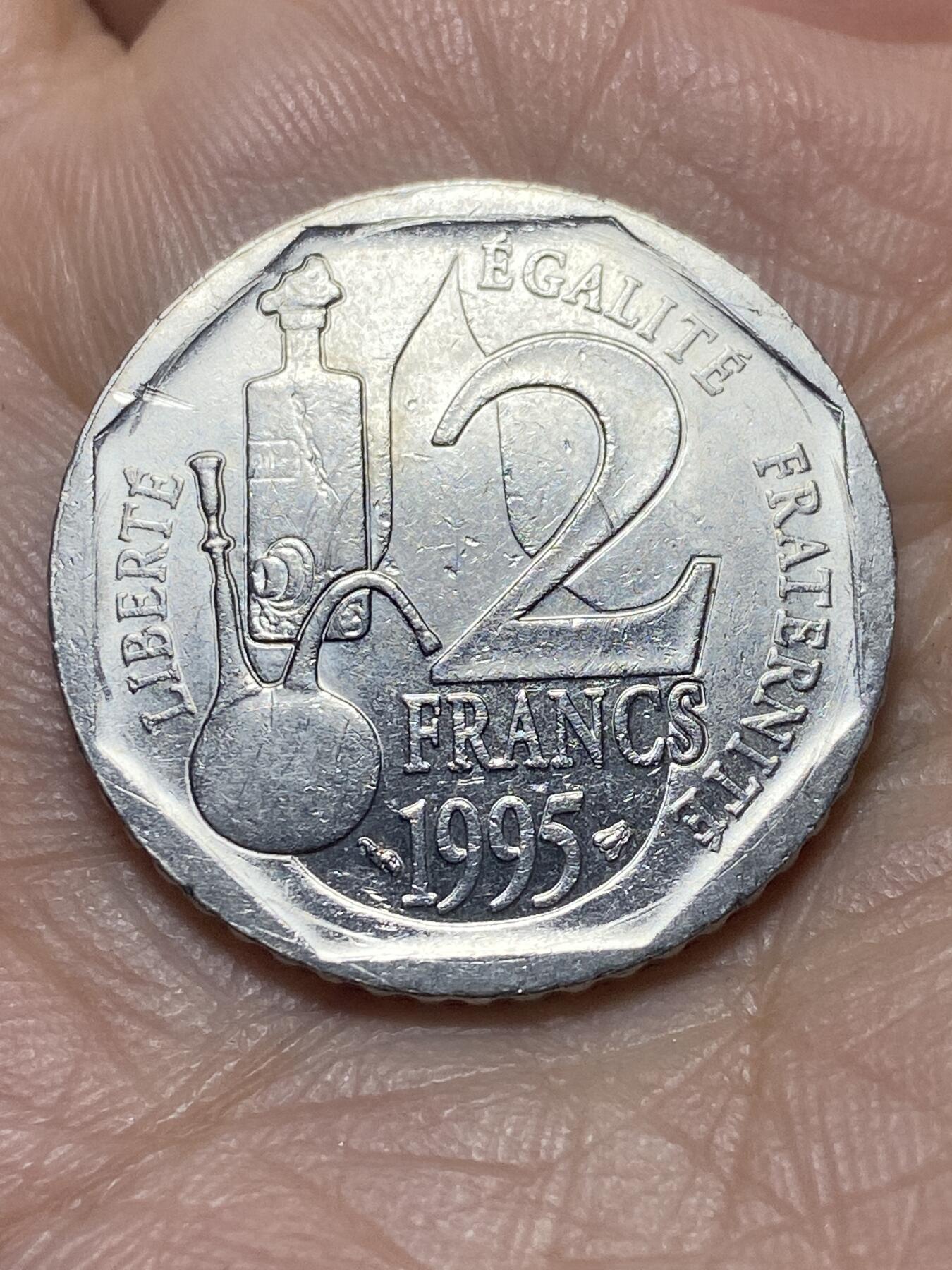 2026年第二场(总第一百七十一场）外国好品散币场(免佣金) 法国🇫🇷1995单年份2法郎(“微生物学之父”–路易·巴斯德逝世100周年纪念币)