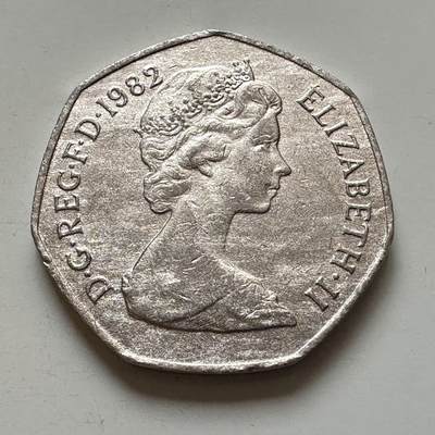 🌹外币初藏🌹🐯2026年第1场  每周二四六晚8️⃣点 接代拍 英国1982年50便士 b