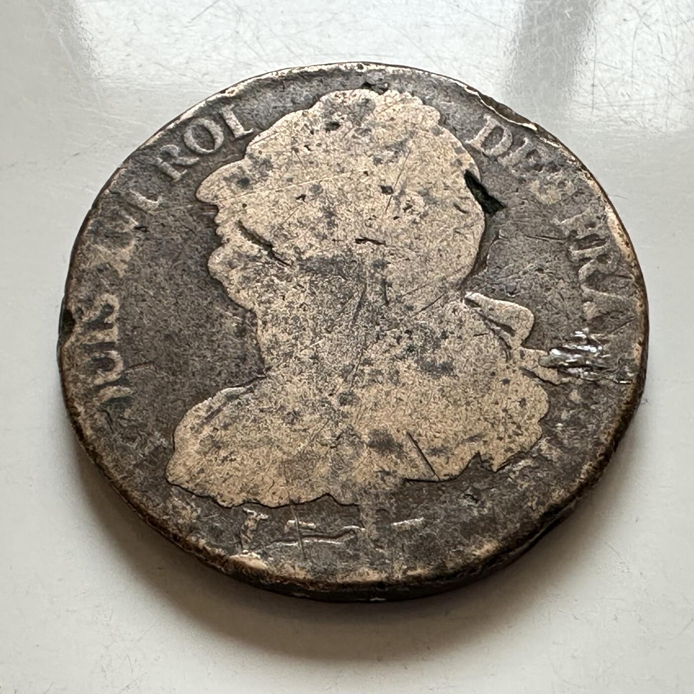 🌹外币初藏🌹🐯2026年第1场  每周二四六晚8️⃣点 接代拍 法国路易十六2索尔铜币 32.6毫米