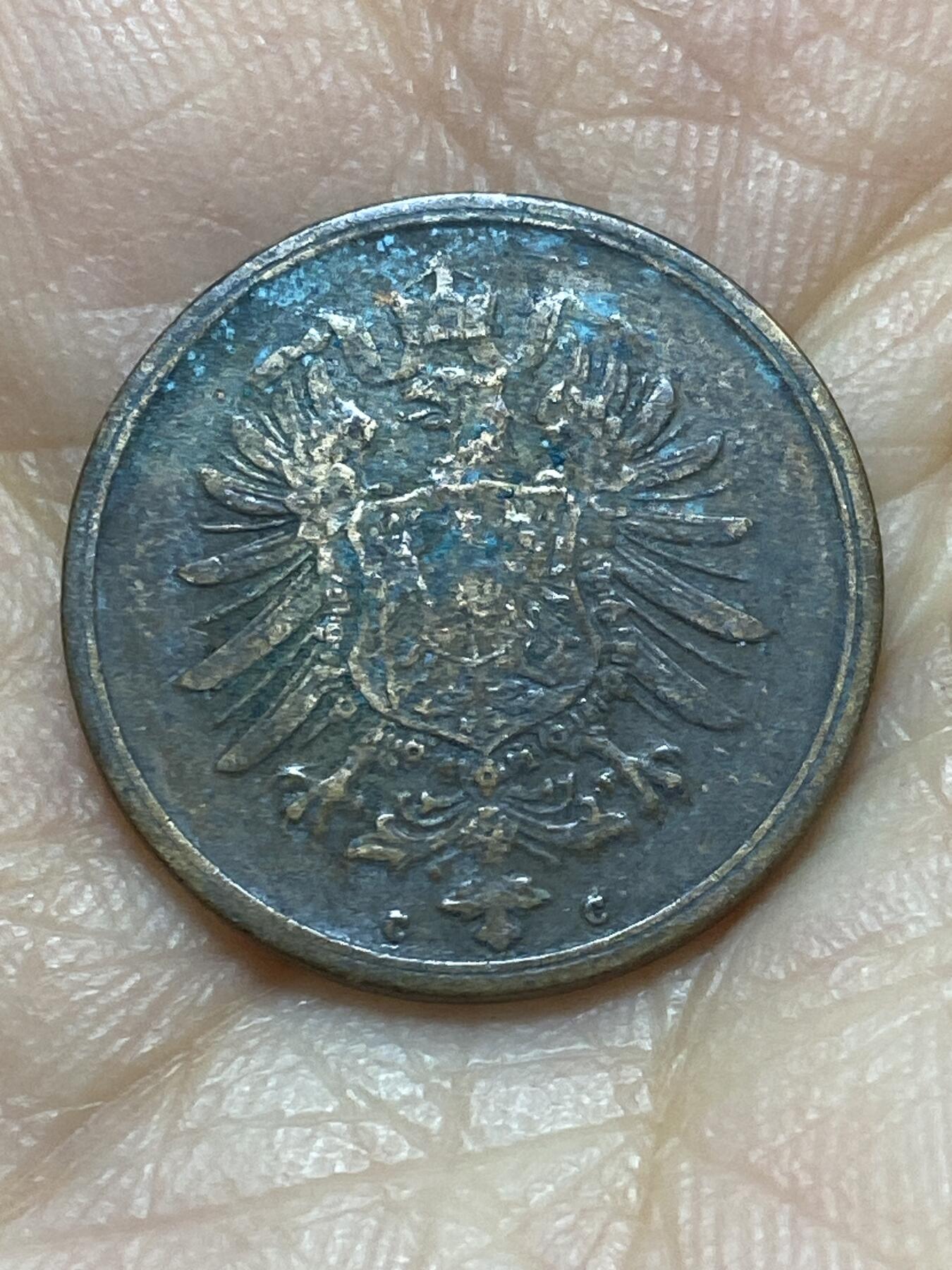 2026年第二场(总第一百七十一场）外国好品散币场(免佣金) 德意志帝国1875年2芬尼(威廉一世时期，C标法兰克福造)