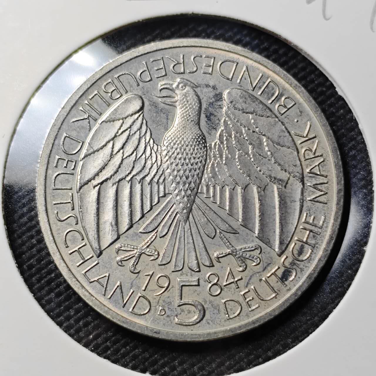 KK钱币收藏小铺 《套币 好品/批量散币专场》  2月预留时间 周末发货  1984西德5马克纪念币