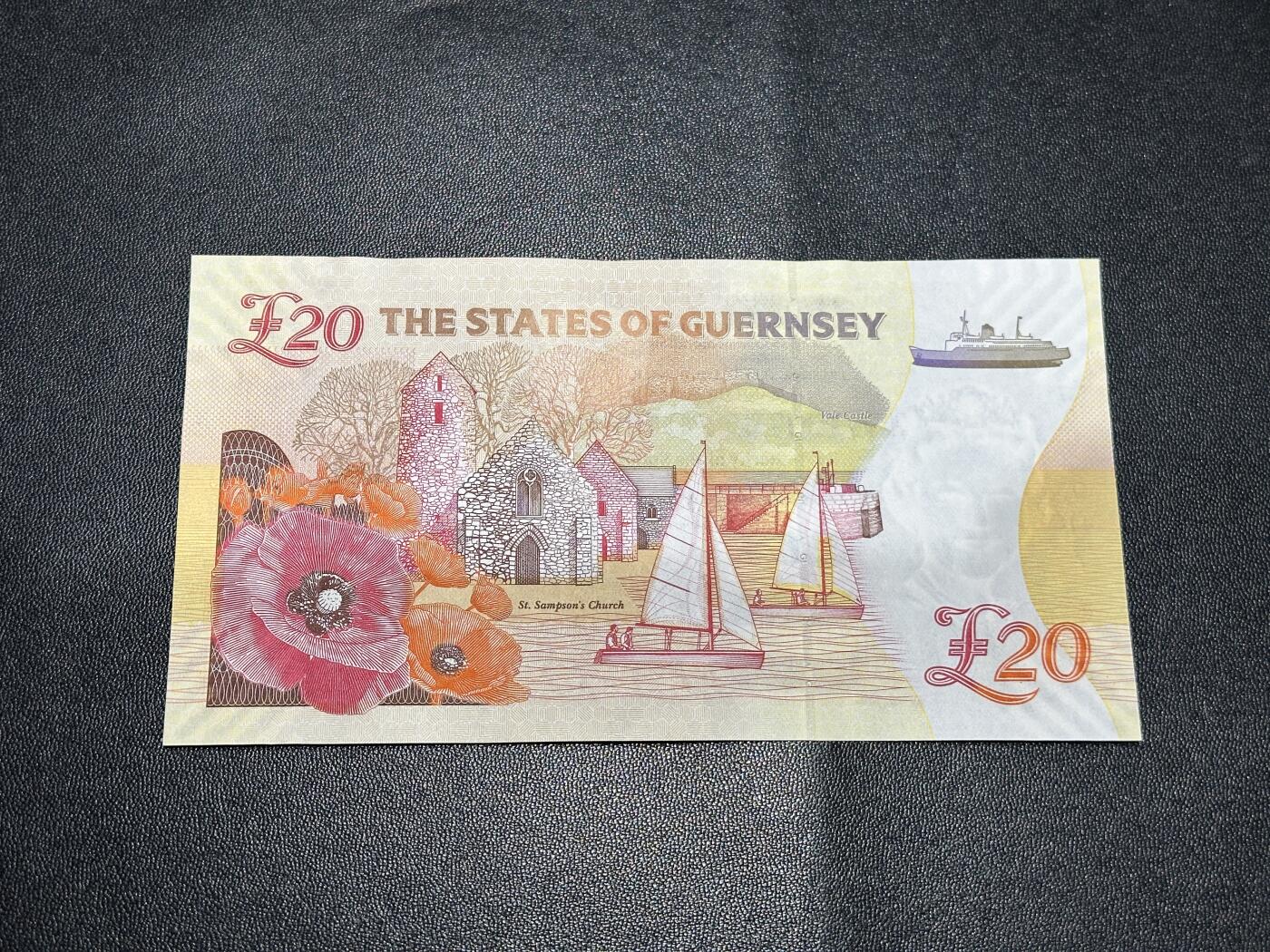 《外钞收藏家》第五百九十八期（2026年新年第一场）（本平台长期征集拍品、欢迎藏友们联系合作） 2018年格恩西20镑 纪念钞 千位号 全新UNC