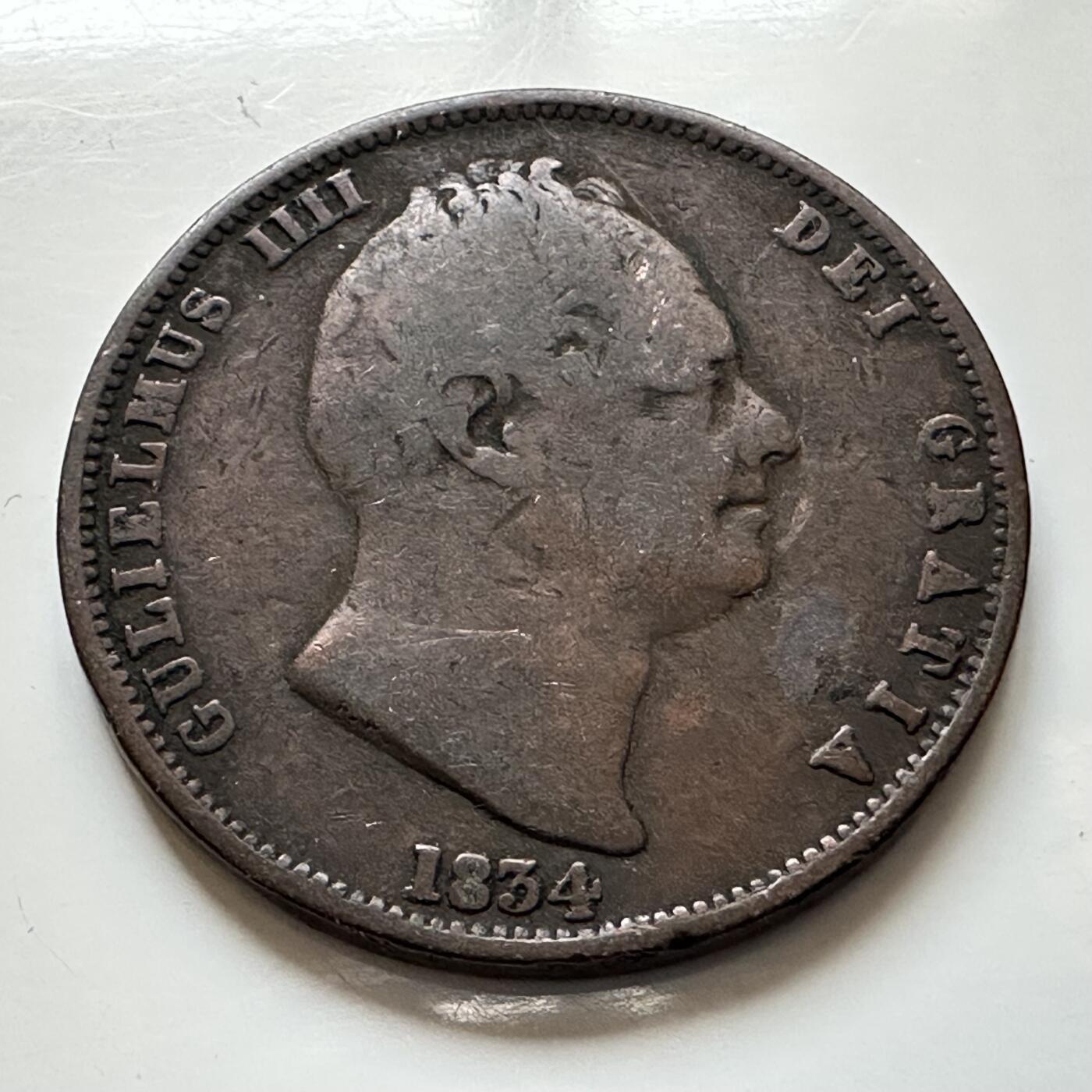 🌹外币初藏🌹🐯2026年第1场  每周二四六晚8️⃣点 接代拍 英国1834年威廉四世半便士