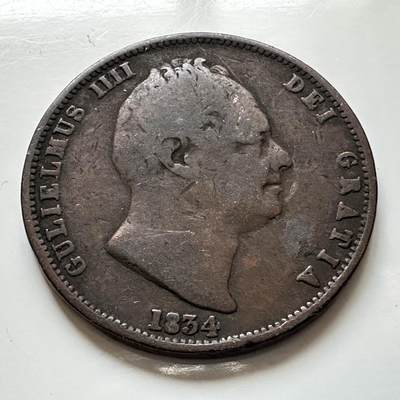 🌹外币初藏🌹🐯2026年第1场  每周二四六晚8️⃣点 接代拍 - 英国1834年威廉四世半便士