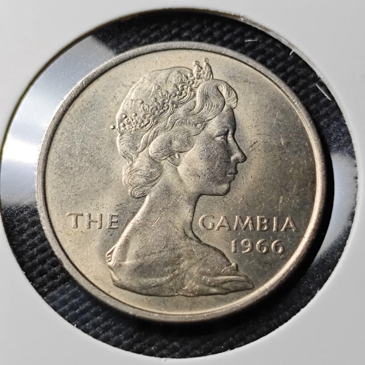 KK钱币收藏小铺 《套币 好品/批量散币专场》  2月预留时间 周末发货  1966英属冈比亚1先令 好品
