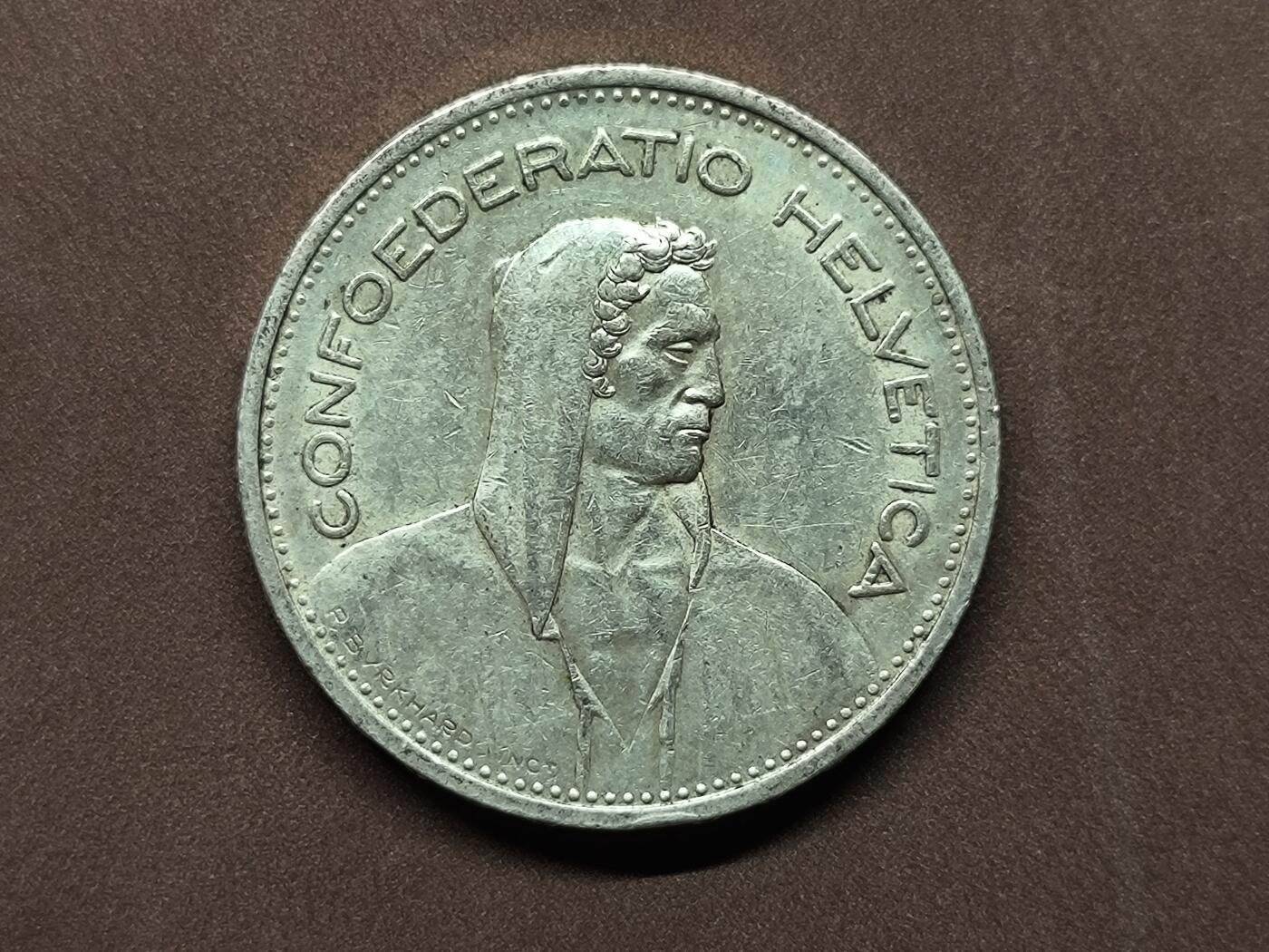 【日月同辉 第1场】元旦首场 无买家佣金 世界钱币 银币 【银币】1953年瑞士5法郎银币