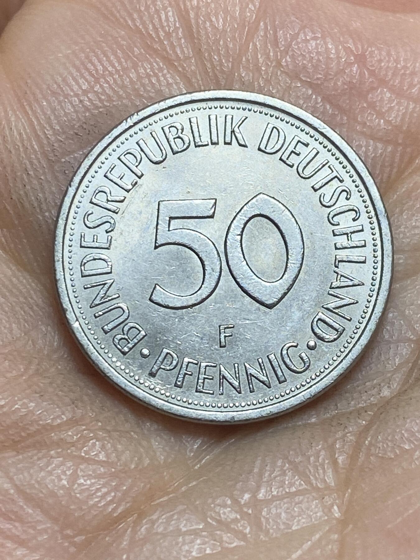 2026年第二场(总第一百七十一场）外国好品散币场(免佣金) 德国🇩🇪1980年50芬尼(F标，斯图加特造，光边版)